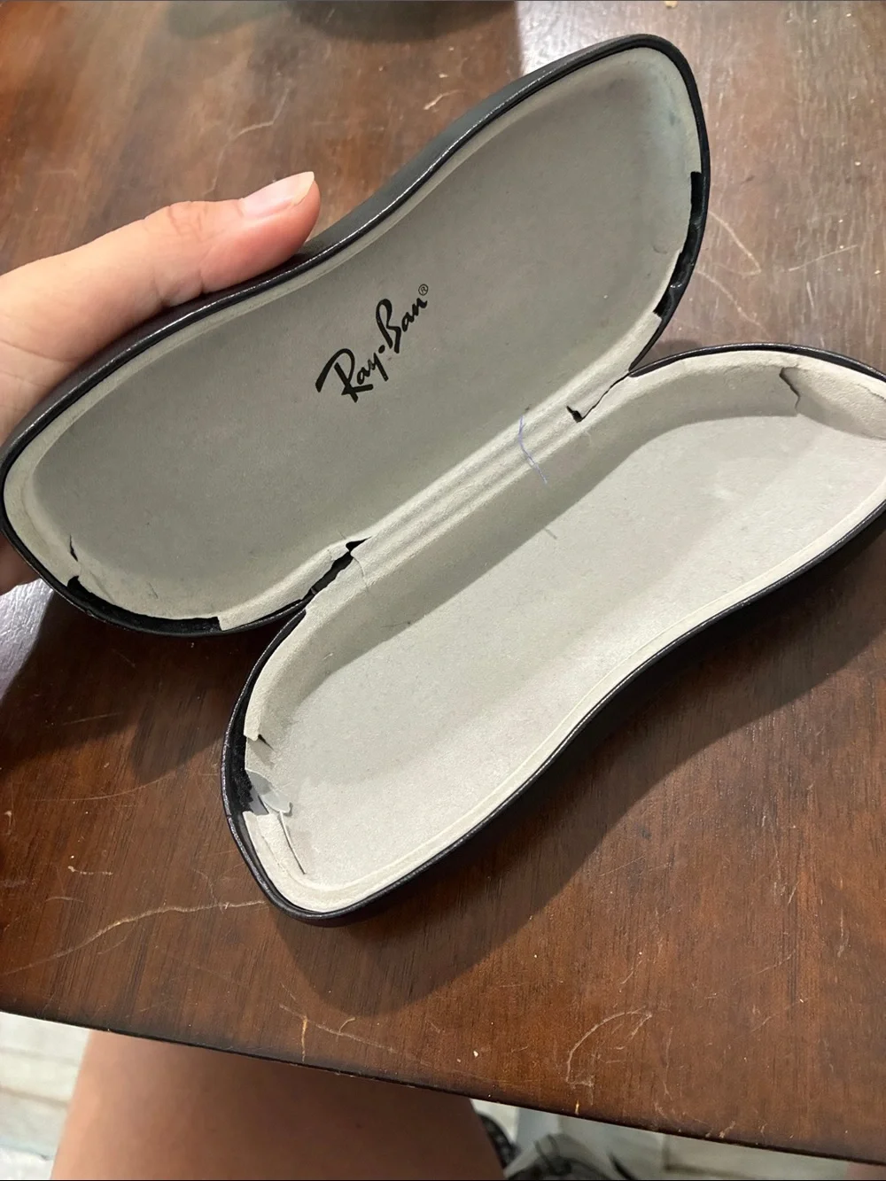 Ray-Ban Black Leatherette Hard Sunglass Cases - Pair